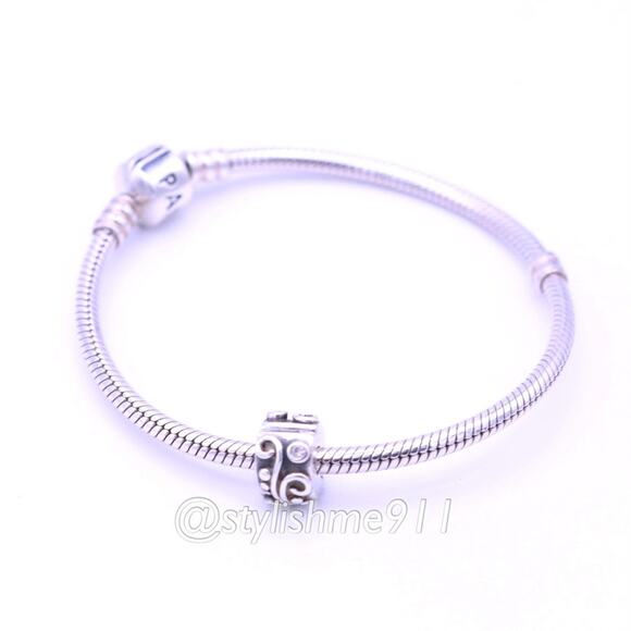 Authentic PANDORA Tendril Champagne CZ Clip - Picture 5 of 9